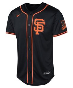 Alternative view of San Francisco Giants Nike Youth Alternate Limited Jersey - Black
