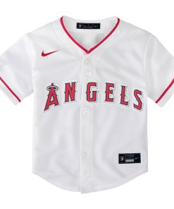 Alternative view of Mike Trout Los Angeles Angels Nike Toddler Home Replica Player Jersey - White