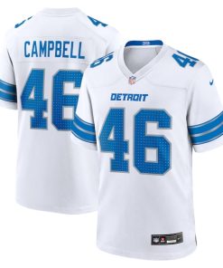 Jack Campbell Detroit Lions Nike White Game Jersey -  White/Blue/Black