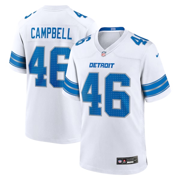 Jack Campbell Detroit Lions Nike White Game Jersey - White/Blue/Black