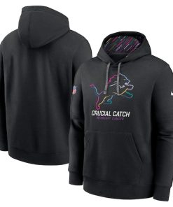 Detroit Lions Nike 2024 NFL Crucial Catch Club Pullover Hoodie - Black
