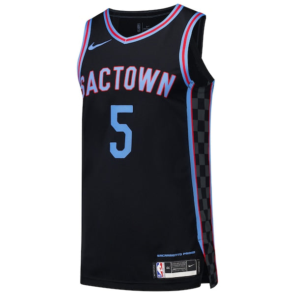 De'Aaron Fox Sacramento Kings Nike Authentic Player Jersey - City Edition - Black - Image 2