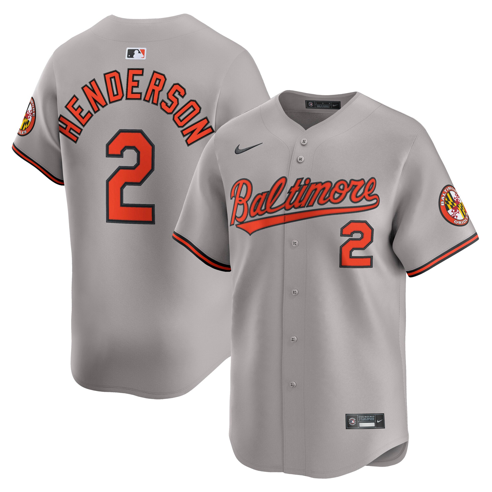 Gunnar Henderson Baltimore Orioles Nike Limited Player Jersey - White/Gray - Image 5