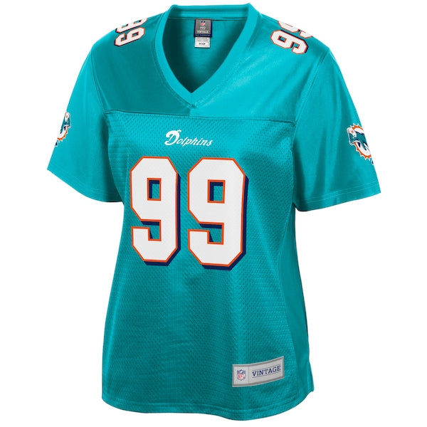 Jason Taylor Miami Dolphins NFL Pro Line Women's Retired Player Replica Jersey - Aqua - Image 2