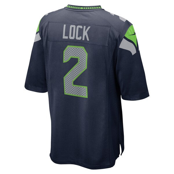 Drew Lock Seattle Seahawks Nike Game Jersey - College Navy - Image 3