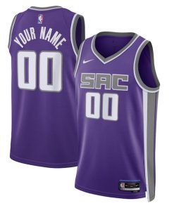 Alternative view of Sacramento Kings Nike Unisex Swingman Custom Jersey Purple - Icon Edition