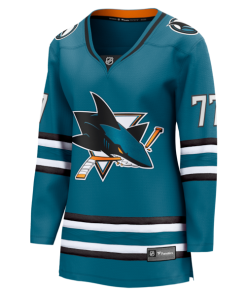 Alternative view of Michael Misa San Jose Sharks  Women's Breakaway Jersey - Teal