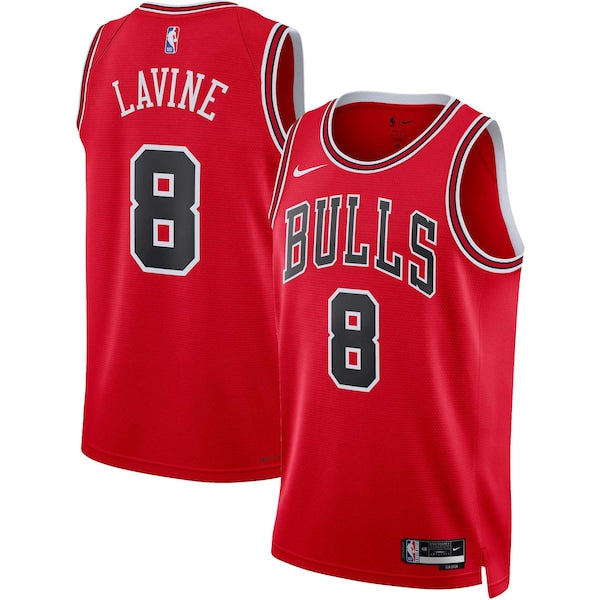 Zach LaVine Chicago Bulls Nike Unisex Swingman Jersey - Icon Edition - Red/White - Image 2