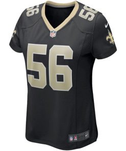 Alternative view of Demario Davis New Orleans Saints Nike Women's Game Jersey - Black