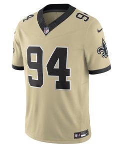 Alternative view of Cameron Jordan New Orleans Saints Nike Gameday Golds Alternate Vapor F.U.S.E. Limited Jersey - Gold