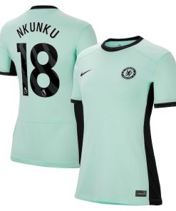 Christopher Nkunku Chelsea Nike Women's 2023/24 Third Stadium Replica Player Jersey - Mint