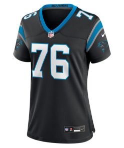 Alternative view of Calvin Throckmorton Carolina Panthers Nike Women's Team Game Jersey -  Black