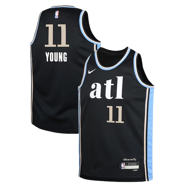 Trae Young Atlanta Hawks Nike Youth Swingman Replica Jersey - City Edition - Black
