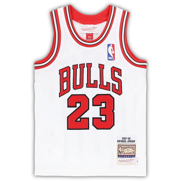 Michael Jordan Chicago Bulls Toddler 1997/98 Hardwood Classics Authentic Jersey - White/Black/Red - Image 3