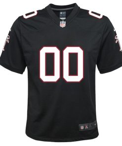 Alternative view of Atlanta Falcons Nike Youth Throwback Custom Game Jersey - Black