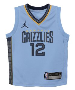 Alternative view of Ja Morant Memphis Grizzlies Jordan Brand Preschool 2022/23 Statement Edition Jersey - Light Blue
