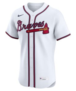 Alternative view of Ronald Acu?a Jr. Atlanta Braves Nike Home Elite Player Jersey - White/Red/Navy
