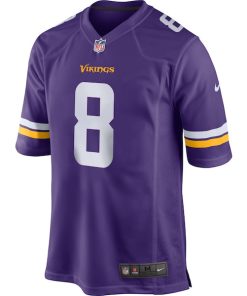 Alternative view of Kirk Cousins Minnesota Vikings Nike Game Jersey - Purple