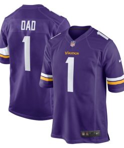 Number 1 Dad Minnesota Vikings Nike Game Jersey - Purple