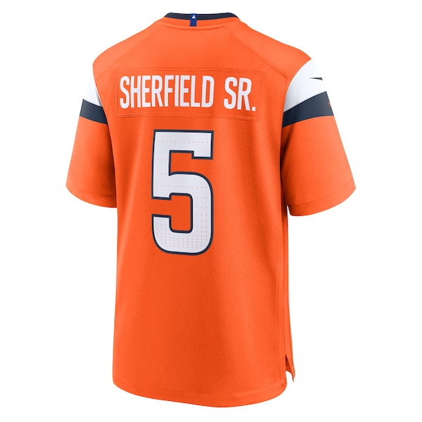 Trent Sherfield Sr. Denver Broncos Nike Team Game Jersey - Orange - Image 3