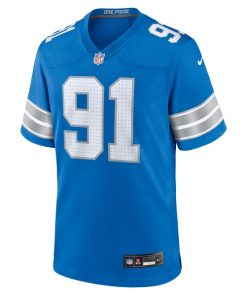 Alternative view of Levi Onwuzurike Detroit Lions Nike Team Game Jersey -  Blue