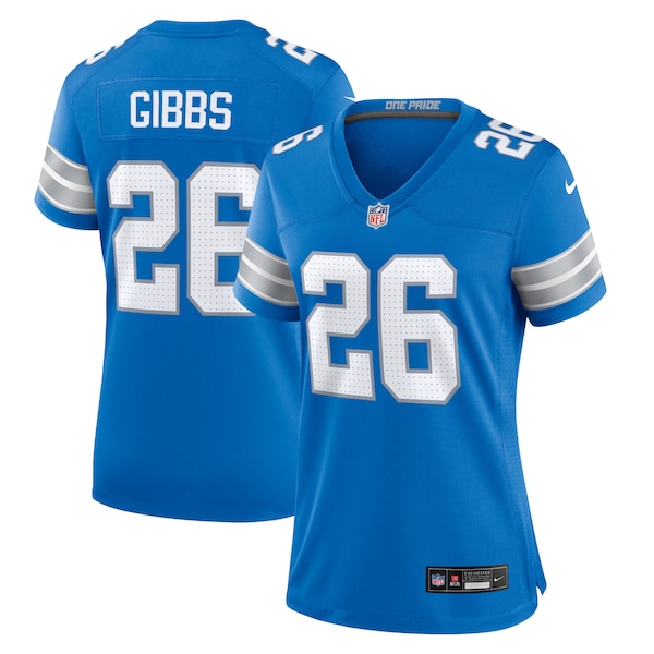 Jahmyr Gibbs Detroit Lions Nike Women's Game Jersey - Blue - Image 2