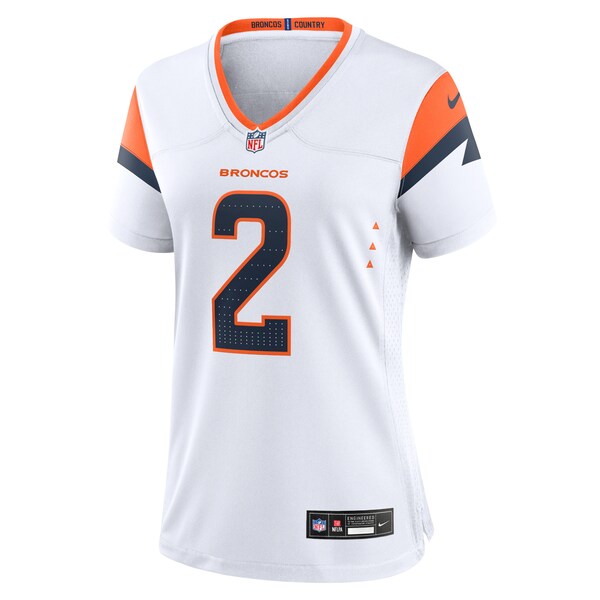 Patrick Surtain II Denver Broncos Nike Women's Game Jersey - White/Navy/Orange - Image 3