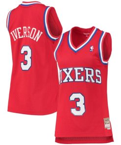 Allen Iverson Philadelphia 76ers Women's 2002/03 Hardwood Classics Swingman Jersey - Red