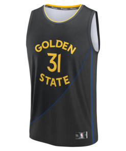 Alternative view of Seth Curry Golden State Warriors  Fast Break Replica Player Jersey - Statement Edition - Black