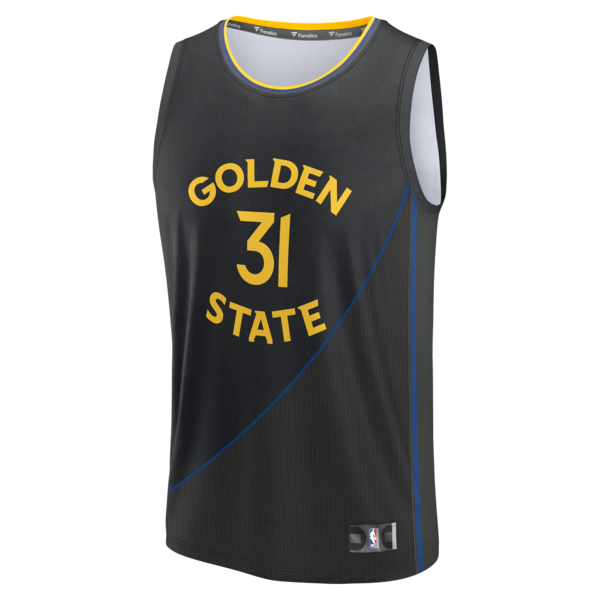 Seth Curry Golden State Warriors Fast Break Replica Player Jersey - Statement Edition - Black - Image 2