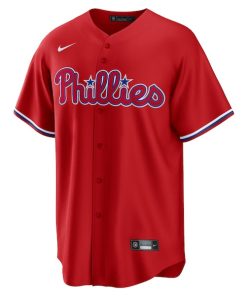 Alternative view of Philadelphia Phillies Nike Alternate Replica Team Jersey - Red