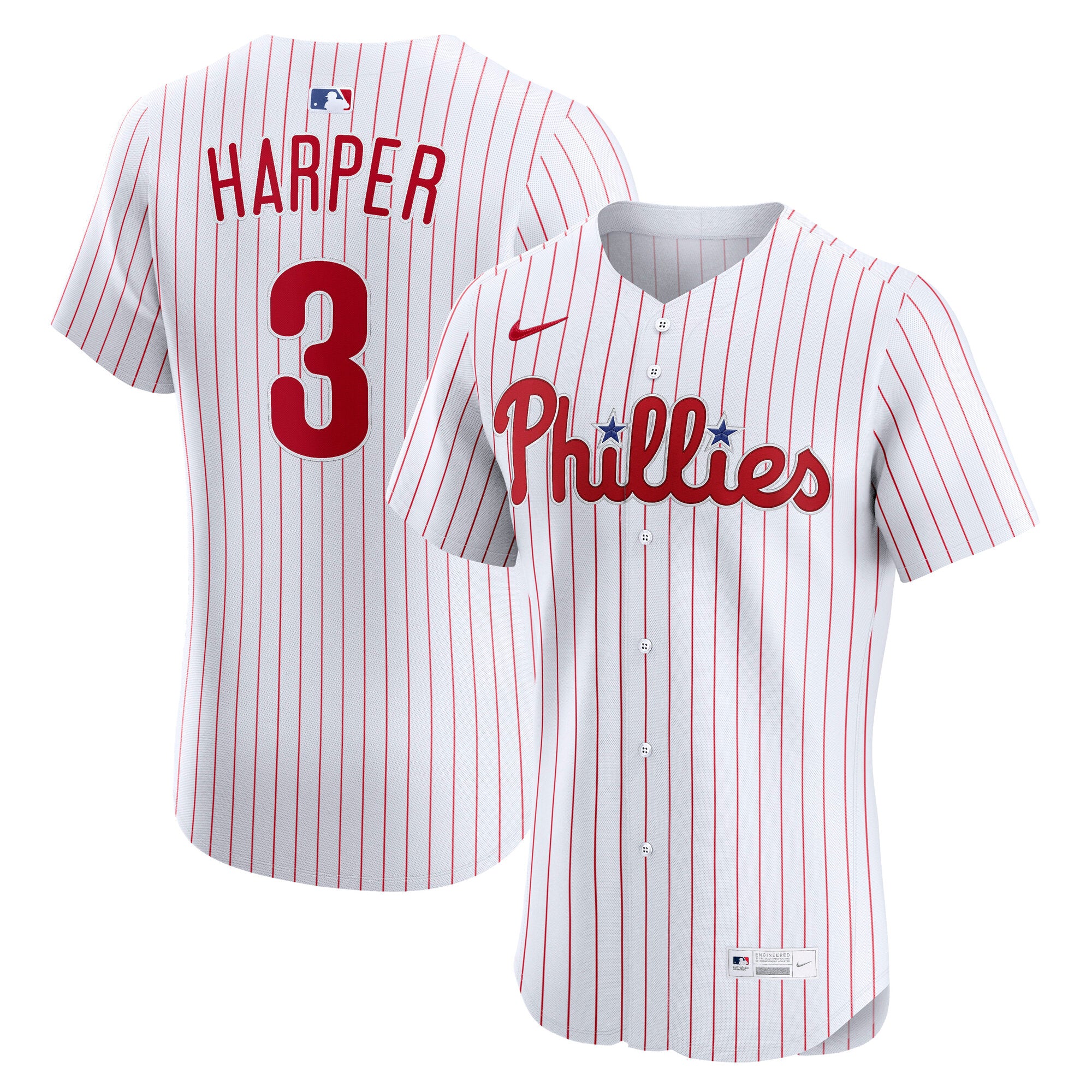 Bryce Harper Philadelphia Phillies Nike Alternate Elite Jersey - Light Blue/Cream/White - Image 6