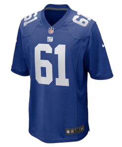 Alternative view of John Michael Schmitz New York Giants Nike Team Game Jersey -  Royal