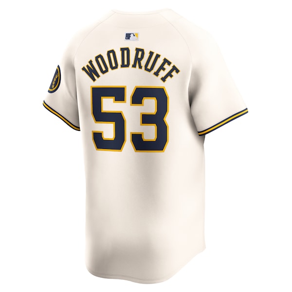 Brandon Woodruff Milwaukee Brewers Nike Home Limited Player Jersey - Cream - Image 3