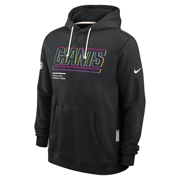 New York Giants Nike 2025 NFL Crucial Catch Sideline Standard Issue Dri-FIT Hoodie - Black - Image 2