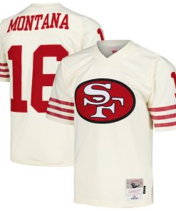 Joe Montana San Francisco 49ers Chainstitch Legacy Jersey - Cream