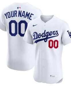 Los Angeles Dodgers Nike Home Elite Custom Jersey - White