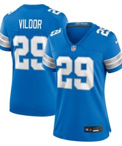 Alternative view of Kindle Vildor Detroit Lions Nike Women's Team Game Jersey -  Blue
