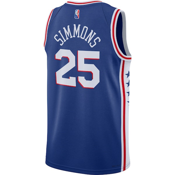Ben Simmons Philadelphia 76ers Nike 2021/22 Diamond Swingman Jersey - Icon Edition - Royal - Image 3