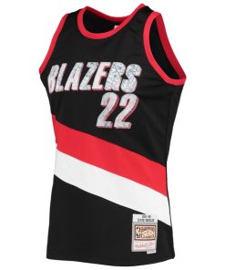 Alternative view of Clyde Drexler Portland Trail Blazers 1991/92 Hardwood Classics NBA 75th Anniversary Diamond Swingman Jersey - Black