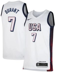 Kevin Durant #7 USA Men¡¯s National Team USA 2024 OLYMPIC JERSEYS - White
