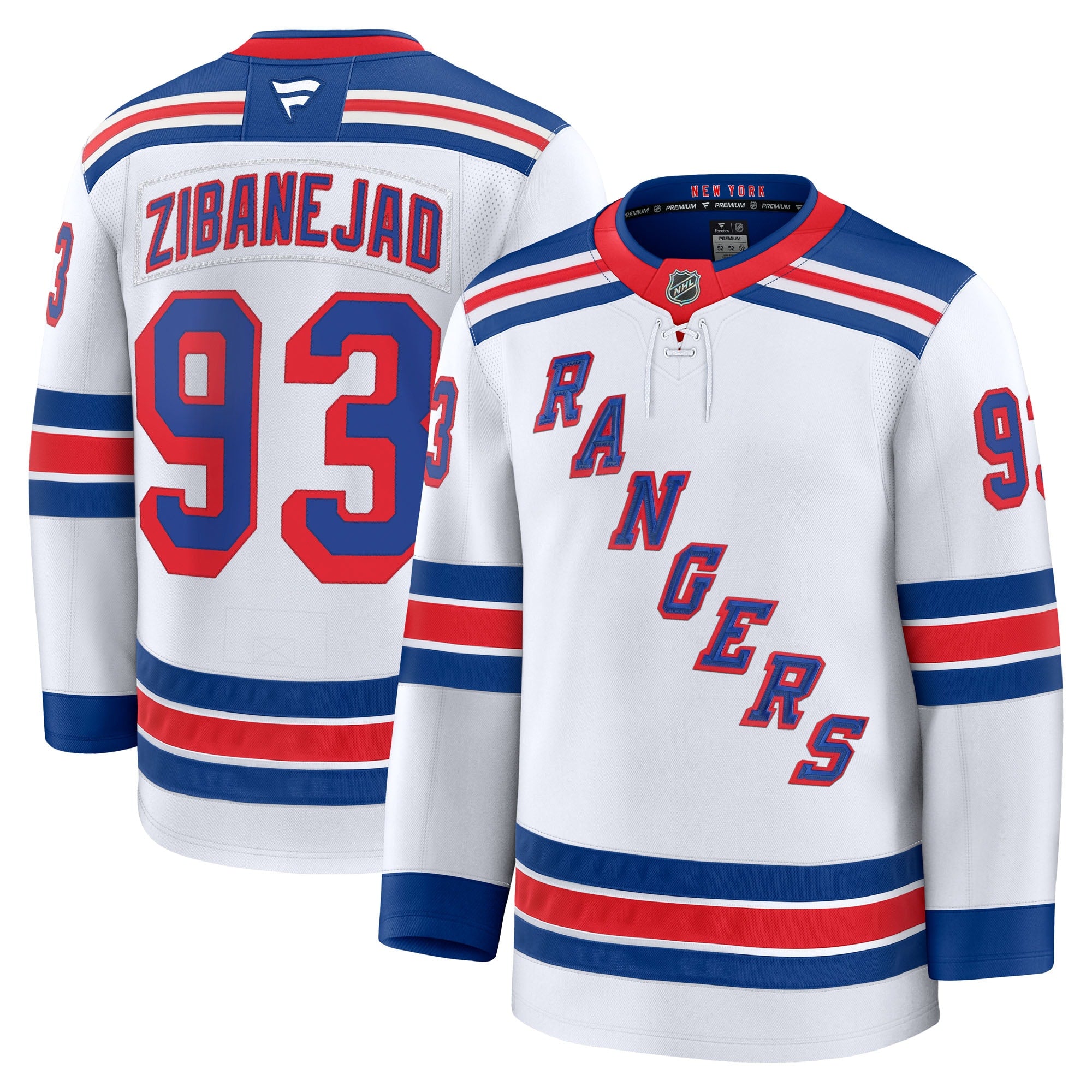 Mika Zibanejad New York Rangers Alternate Premium Jersey - Navy/Blue/White - Image 4