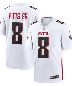 Kyle Pitts Sr. Atlanta Falcons Nike White  Game Jersey - White/Black