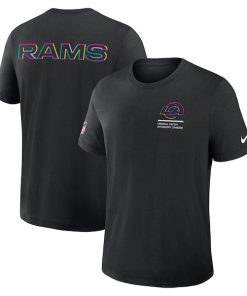 Los Angeles Rams Nike 2025 NFL Crucial Catch Tri-Blend Dri-FIT T-Shirt - Black