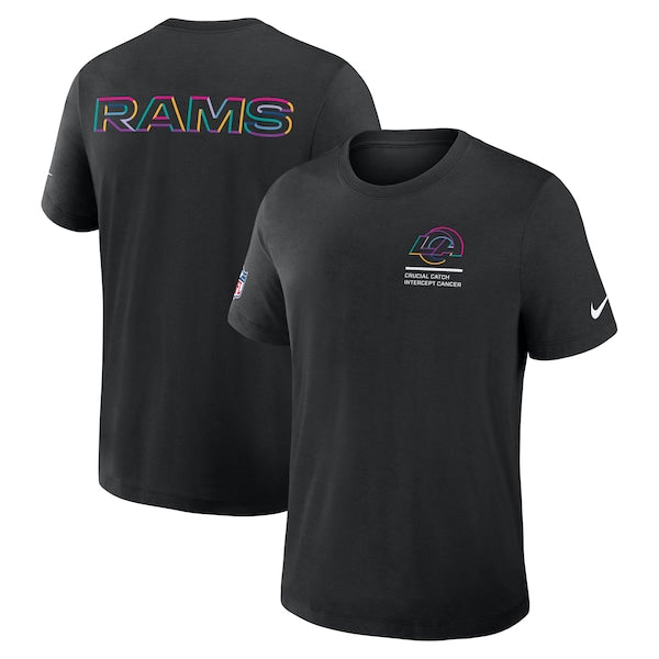 Los Angeles Rams Nike 2025 NFL Crucial Catch Tri-Blend Dri-FIT T-Shirt - Black