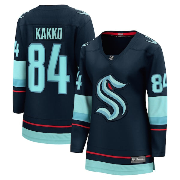 Kaapo Kakko Seattle Kraken Women's Home Breakaway Player Jersey - Deep Sea Blue