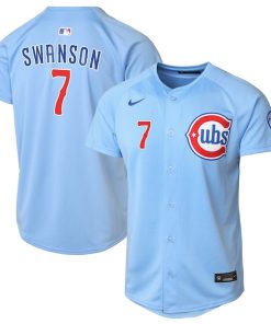 Dansby Swanson Chicago Cubs Nike Youth 2nd Alternate Limited Player Jersey - Baby Blue