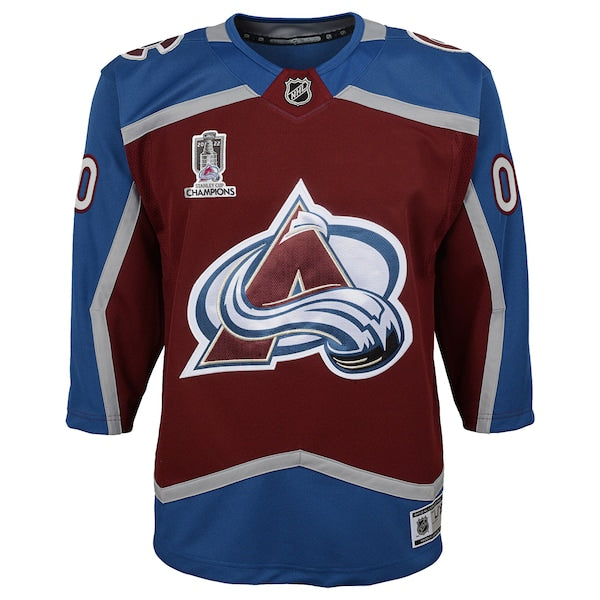 Colorado Avalanche Youth Home 2022 Stanley Cup Champions Premier Custom Jersey - Burgundy - Image 2