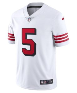 Alternative view of Trey Lance San Francisco 49ers Nike Alternate 2 Vapor Limited Jersey - White