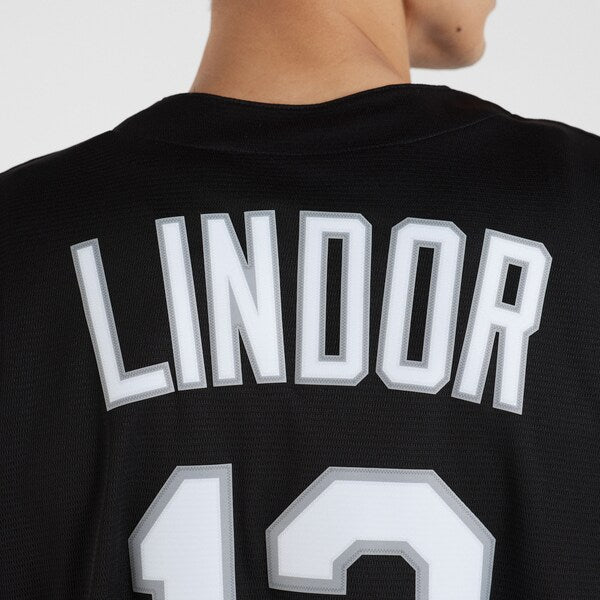Francisco Lindor New York Mets Nike Lights Out Replica Player Jersey - Black - Image 2